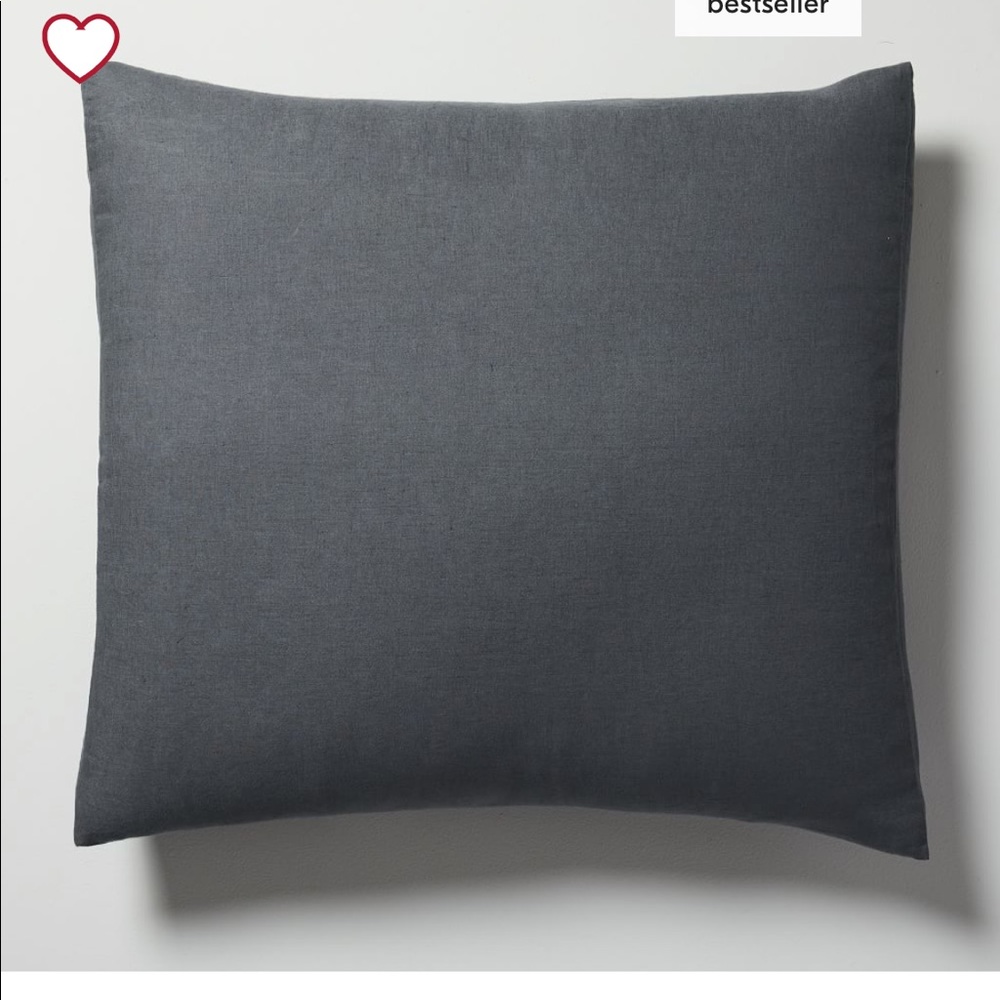 West Elm European Flax Linen Euro Pillow Sham